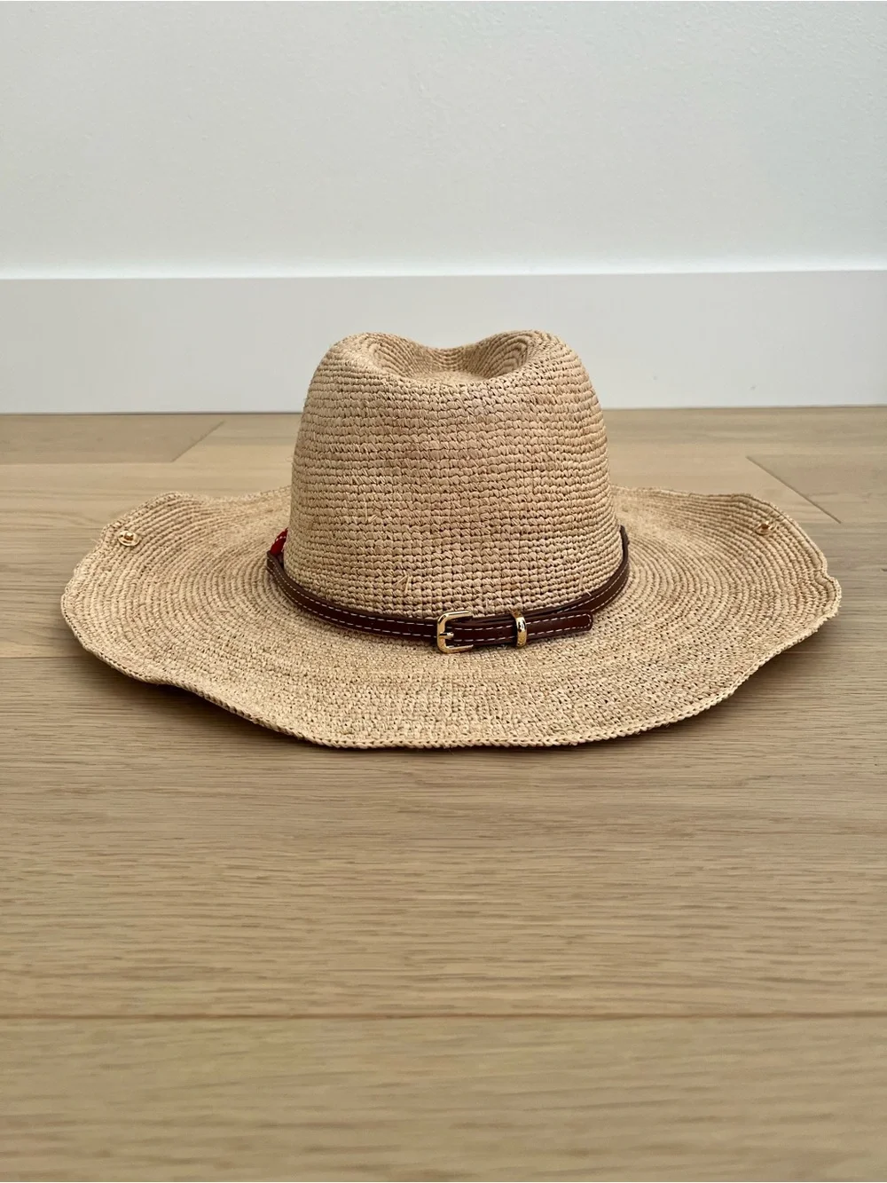 Miu Miu Straw Cowboy Hat With Red Rope Detail - Picture 4 of 7